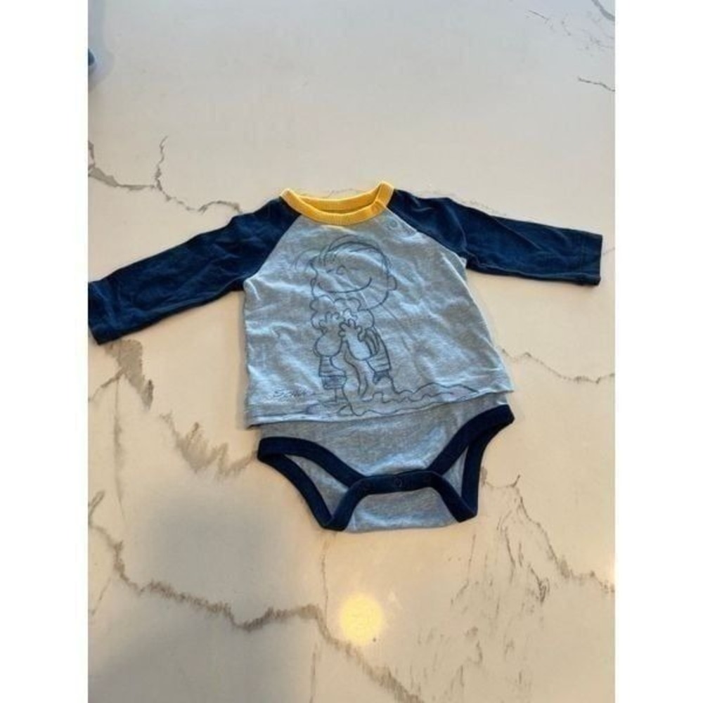 babyGap + Peanuts® baseball body-double bodysuit boy 3-6 months